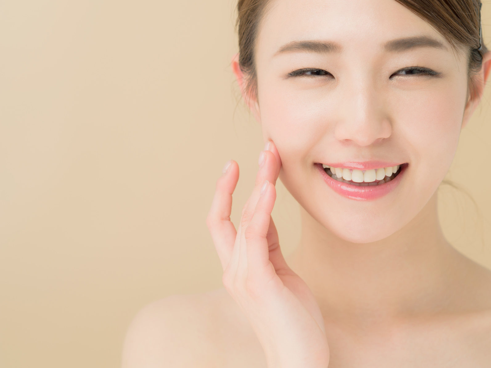 写真：美肌の女性