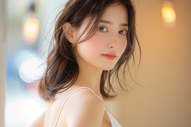 薄着の女性